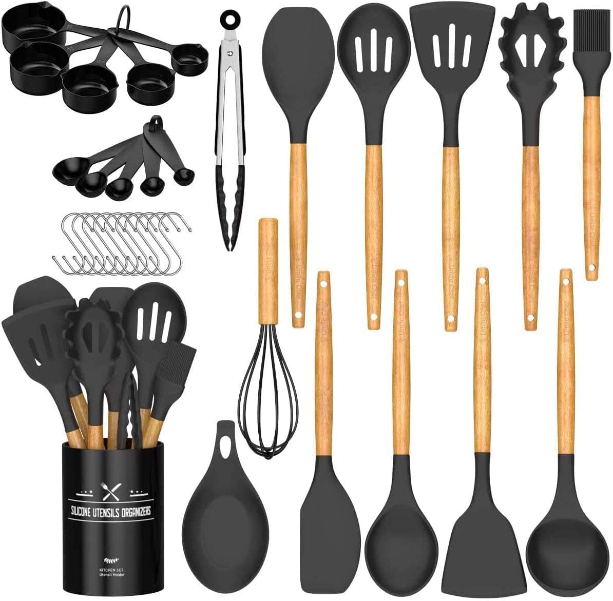 Silicone Spoon, Spatula & Whisk Home Kit