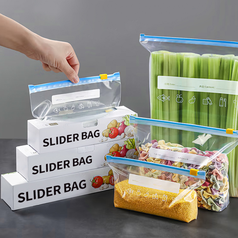 Leak Proof Slider Freezer Bag LDPE