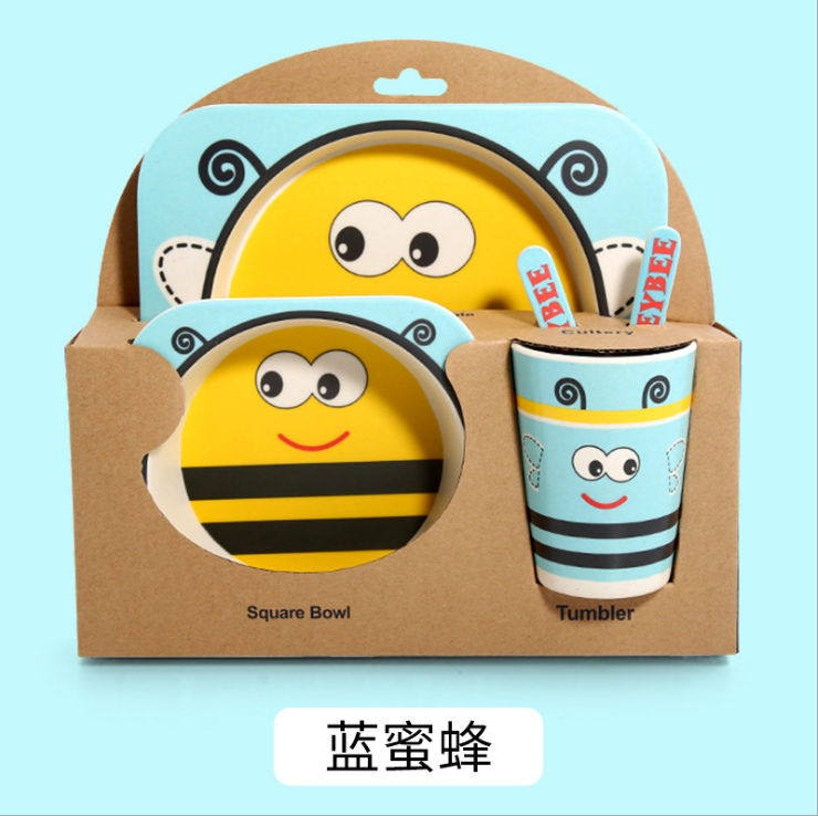 Cartoon Bamboo Fiber Kids Cutlery