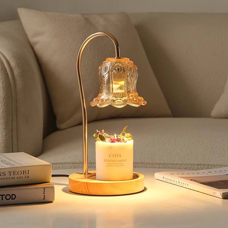 Glass Romantic Timer Wax Night Light
