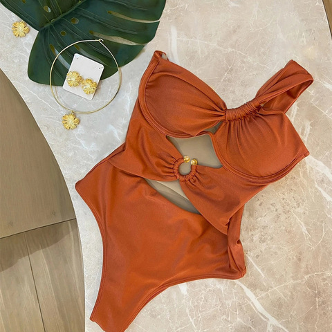 Plus Size Twist One Piece