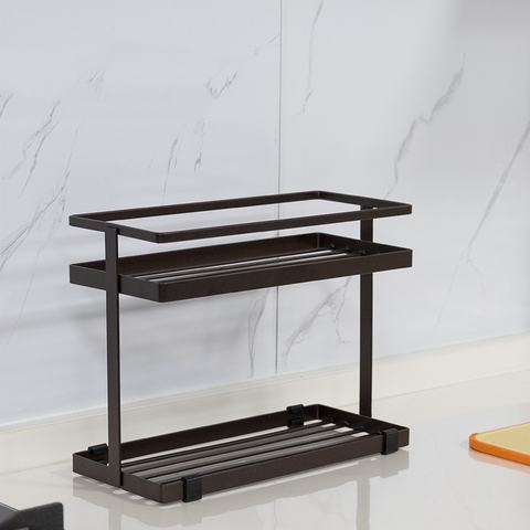 2 Tier Bottle Spice Rack Kitchen