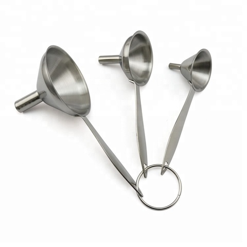 3pc Steel Funnel Stand PP Handle