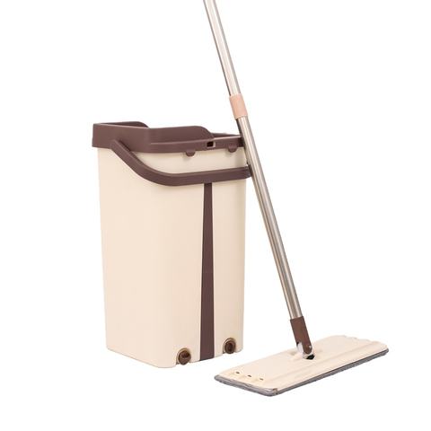 Dual Pads Hand Free Flat Mop and Bucket