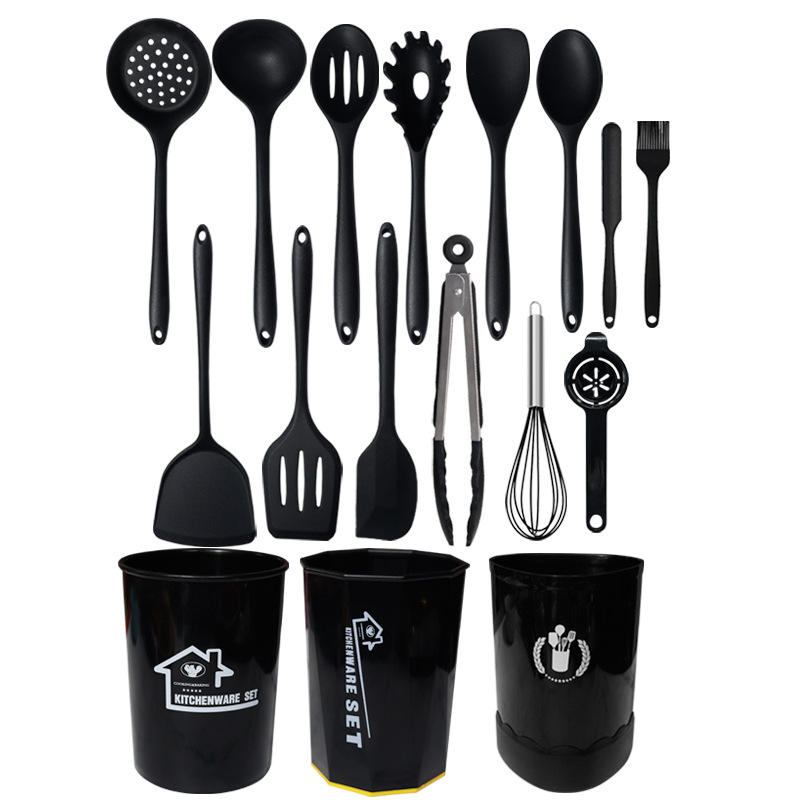 Camping Wood-Handle Silicone Storage Set