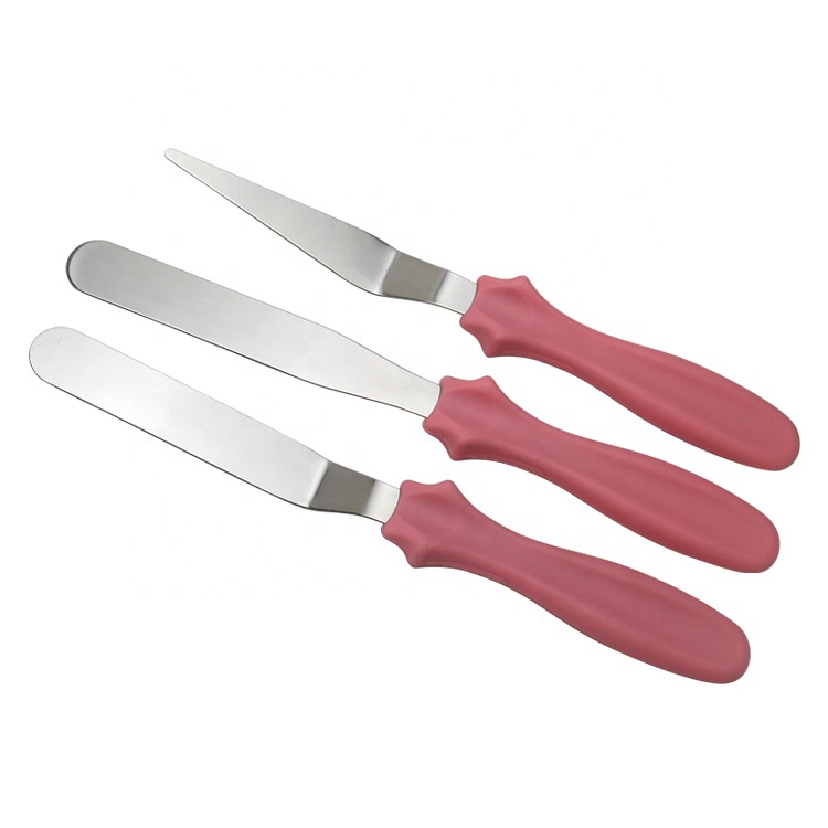 4" Steel Baking Spatula Knife 3pc