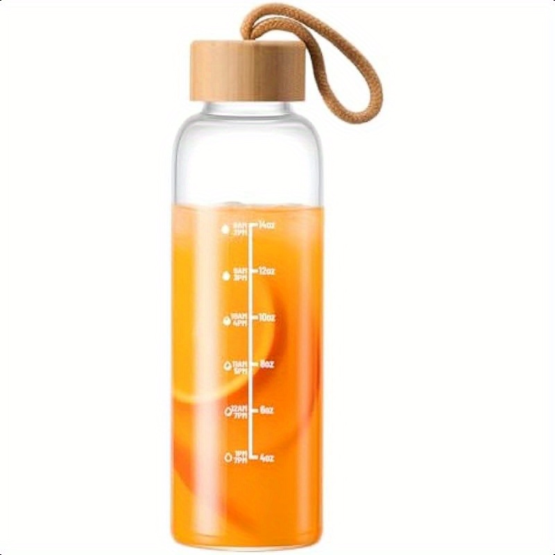 Glass Bottle With Lid and Time Stamp