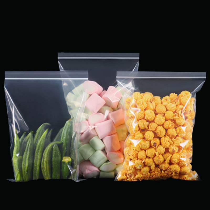 Quart Slider Clear Zip Bag Golden