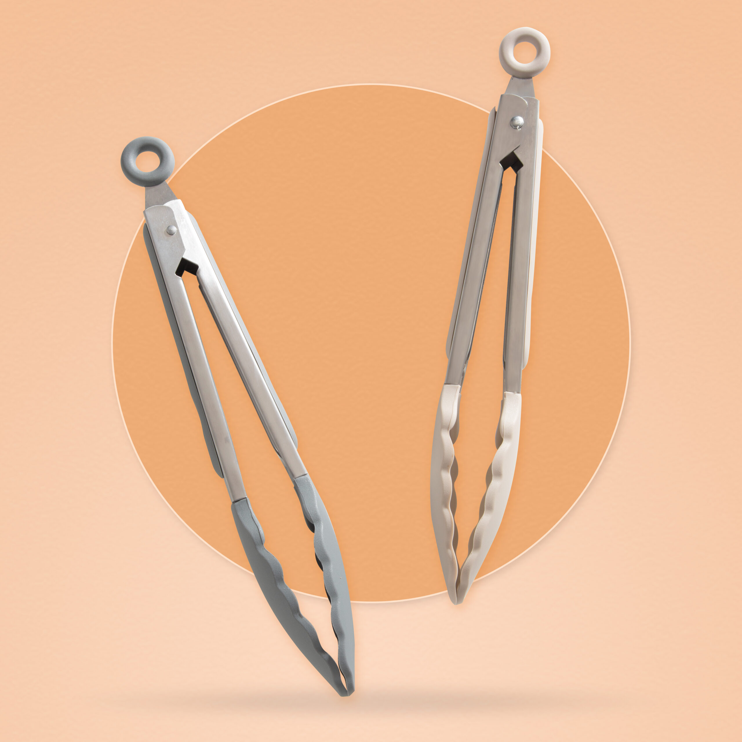 Anti slip Kitchen Silicone Food Tongs with Stainless Steel Handle