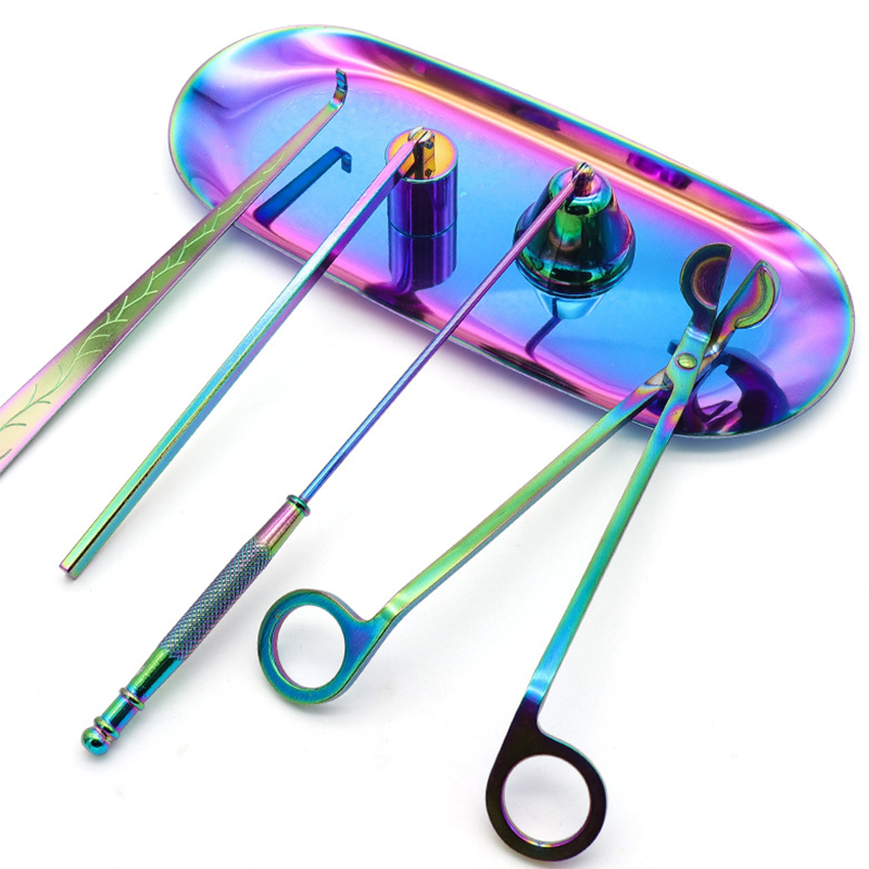 Colored Titanium Candle Wick Care Kit Set