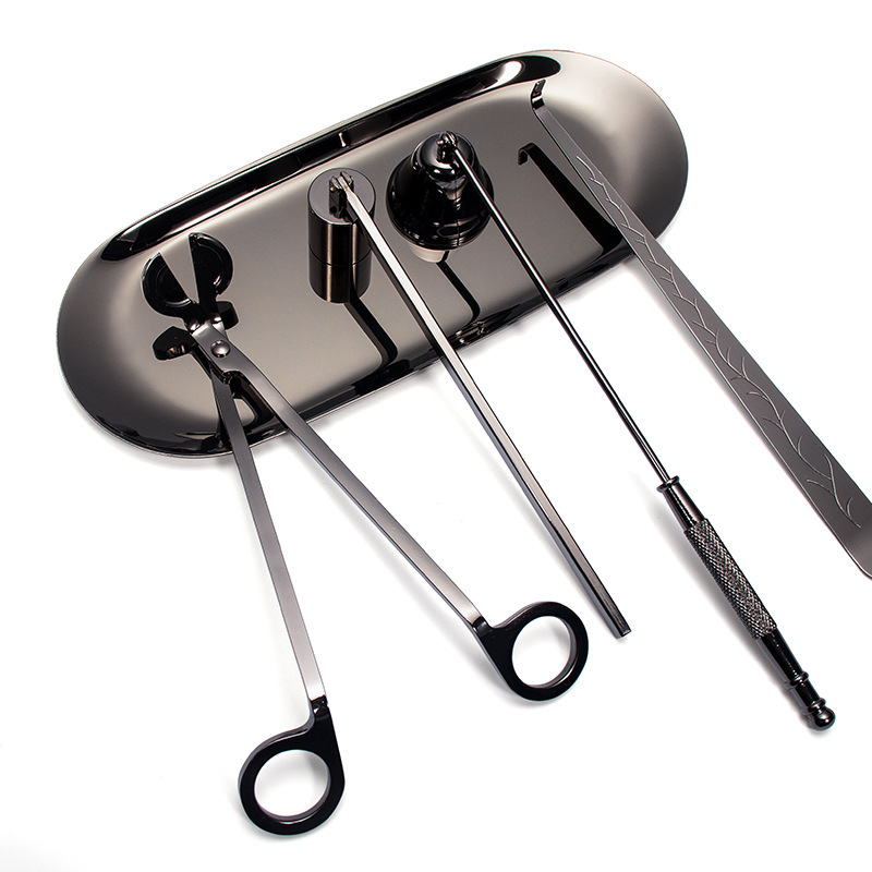 Black Stainless Steel Candle Care Kit