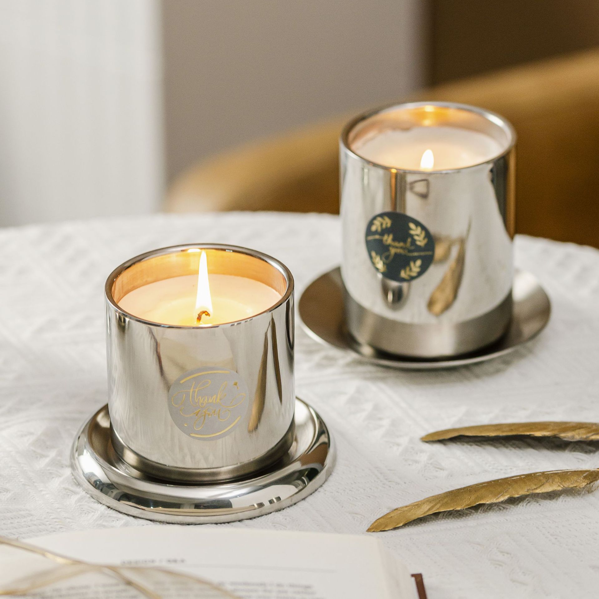 Double Layer 304 Stainless Steel Candle Cup
