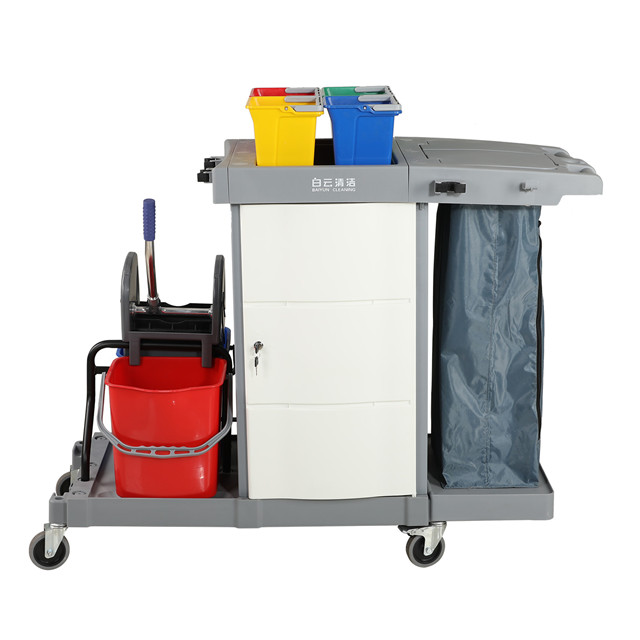 Prime Double Bucket Mop Wringer Cart