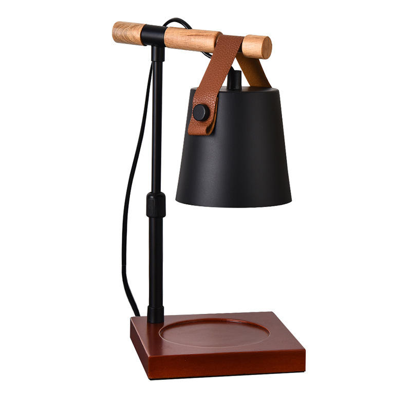 Wood-Base Electric Candle Melting Lamp
