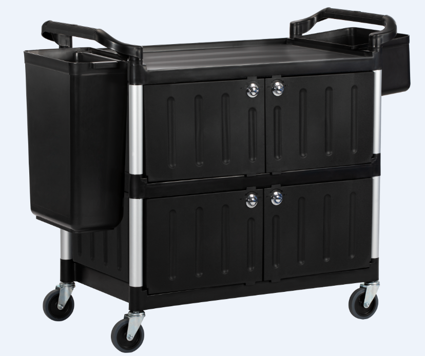 Black Round-Tube Cart W/ Bucket