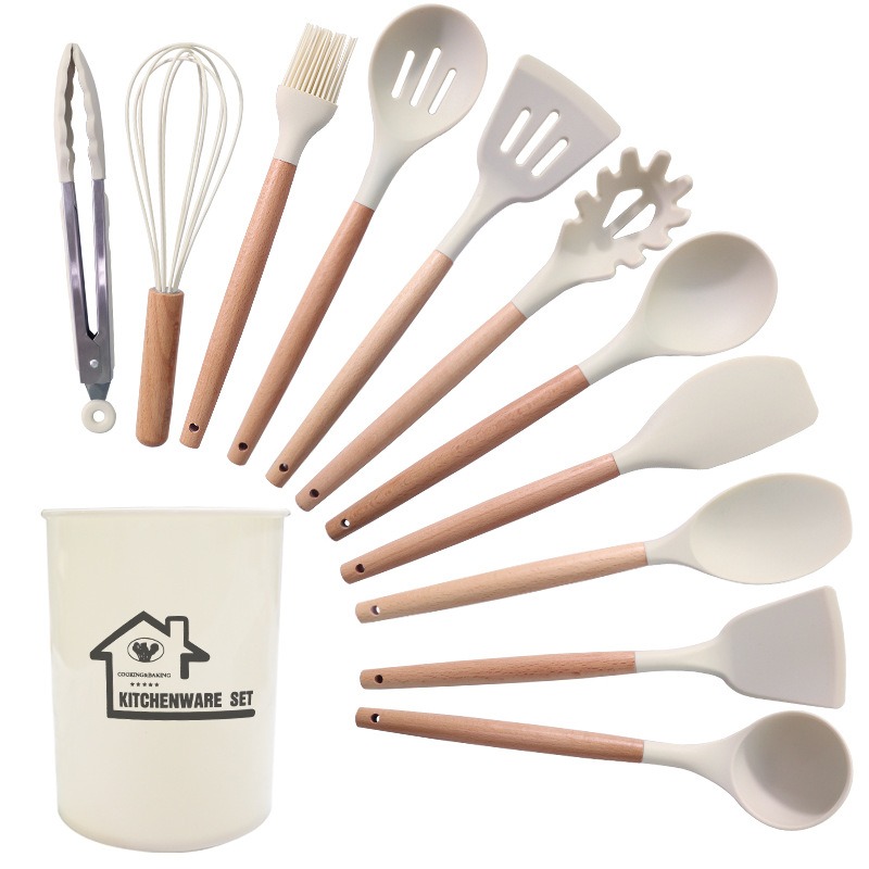 13pcs pilicone Bucket Kitchen Utensils Set