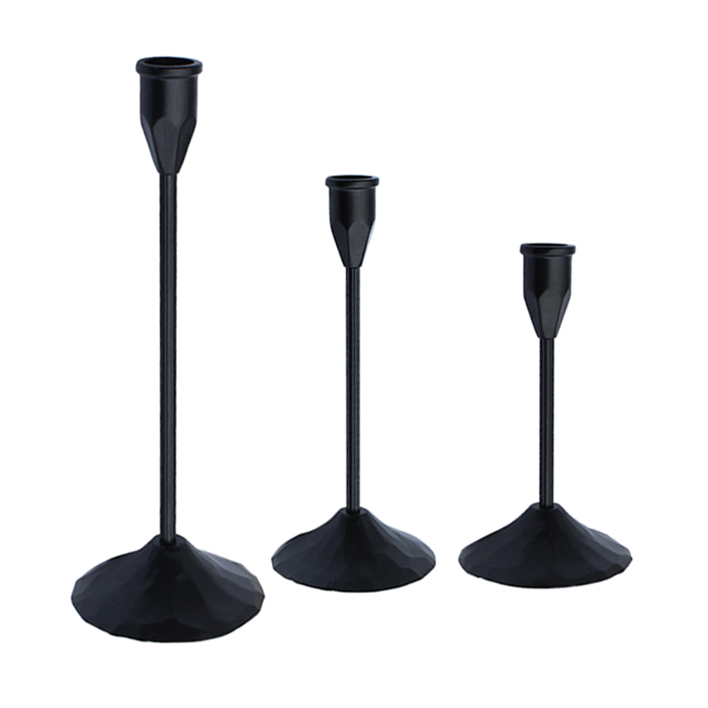 Black Metal Candle Jars Set