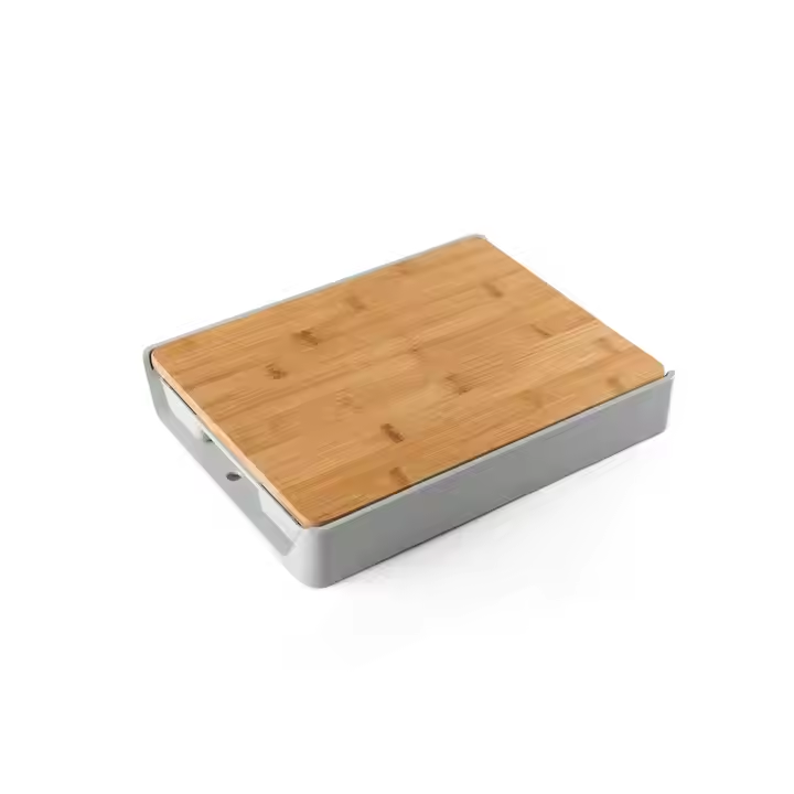 Wooden Cutting Board with Pull Out Tray