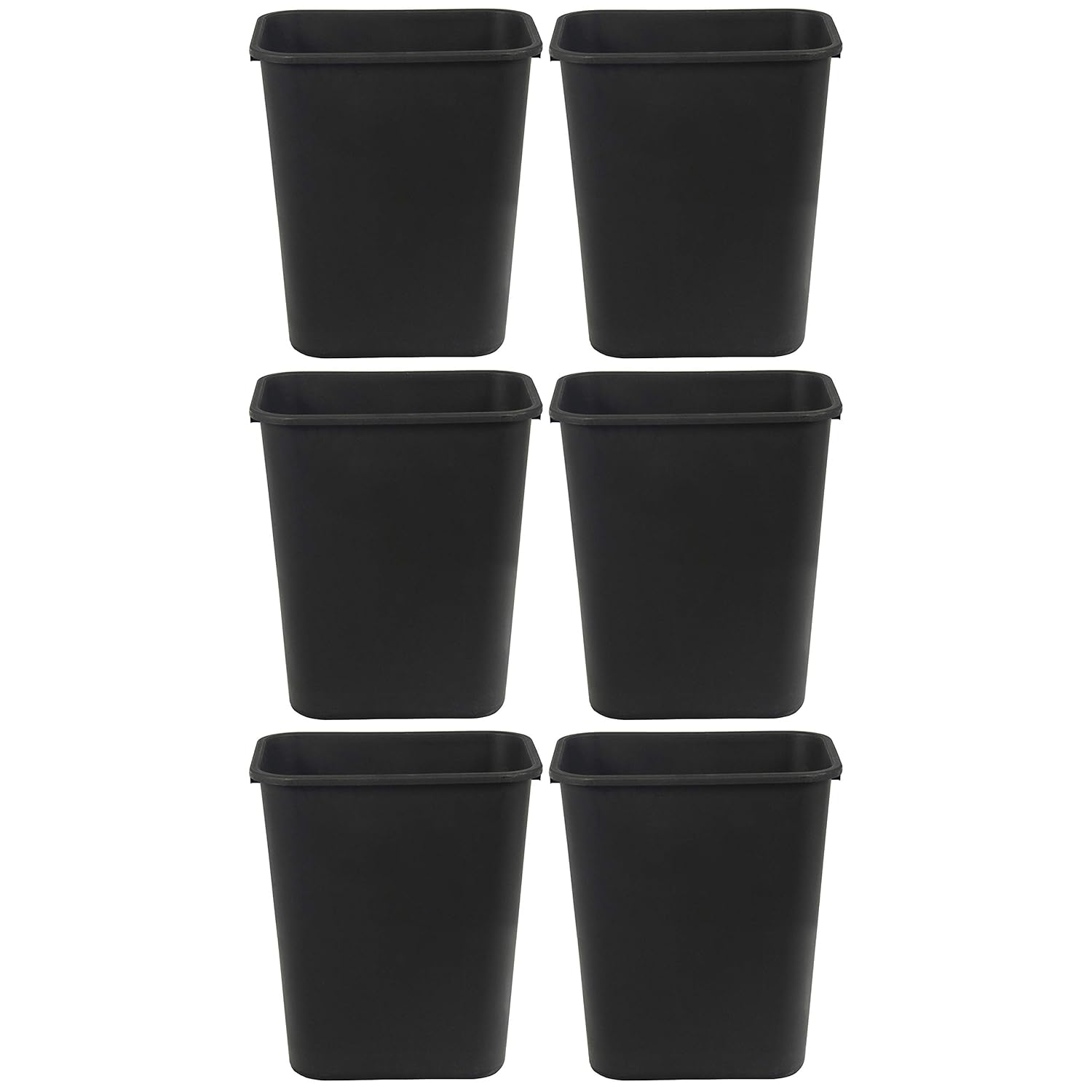 26L Black Office Recycling Garbage Can