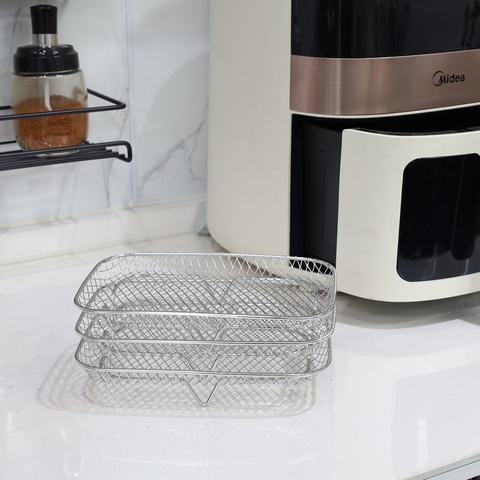 Double Ear Air Fryer Basket SS