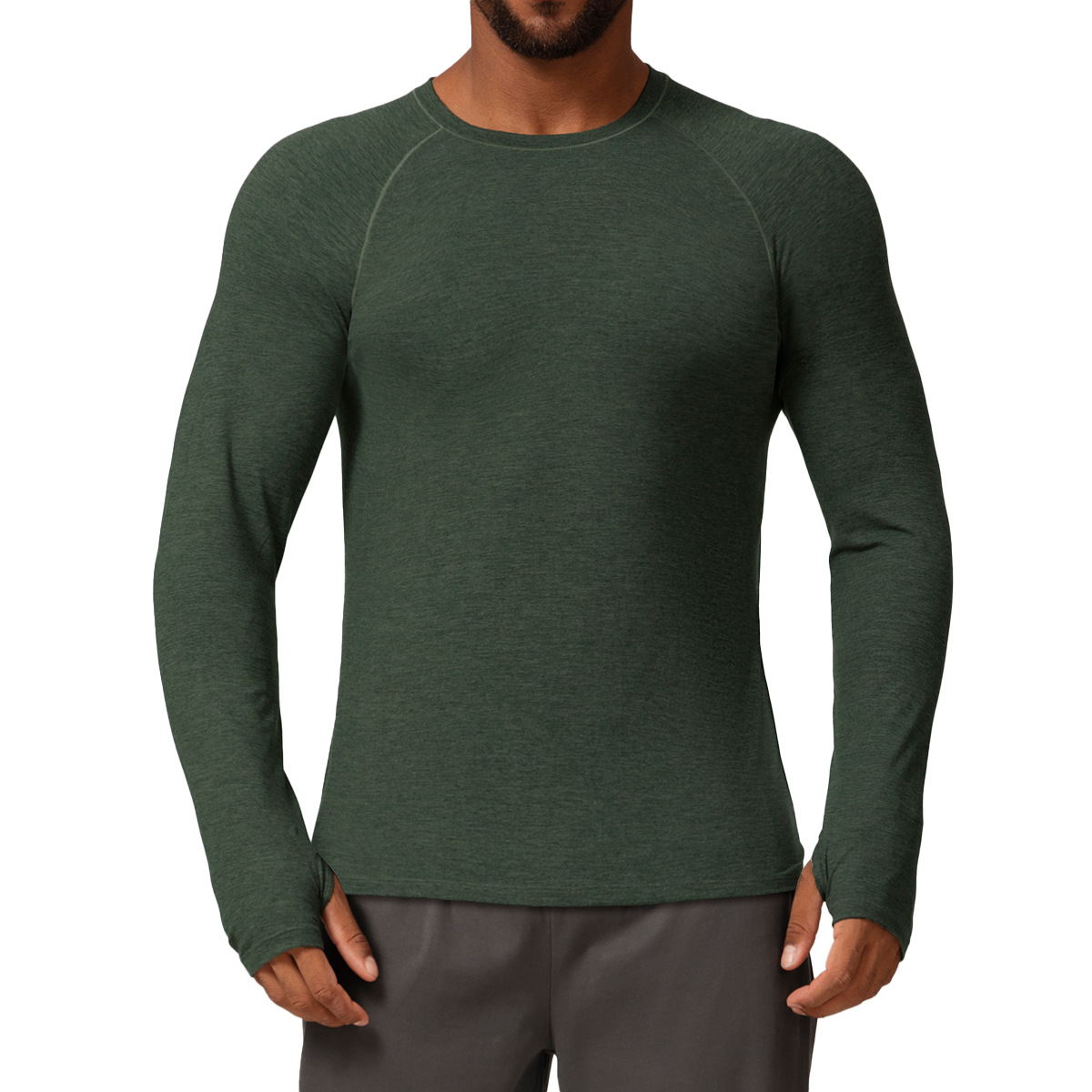 Men Slim Run Long Tee