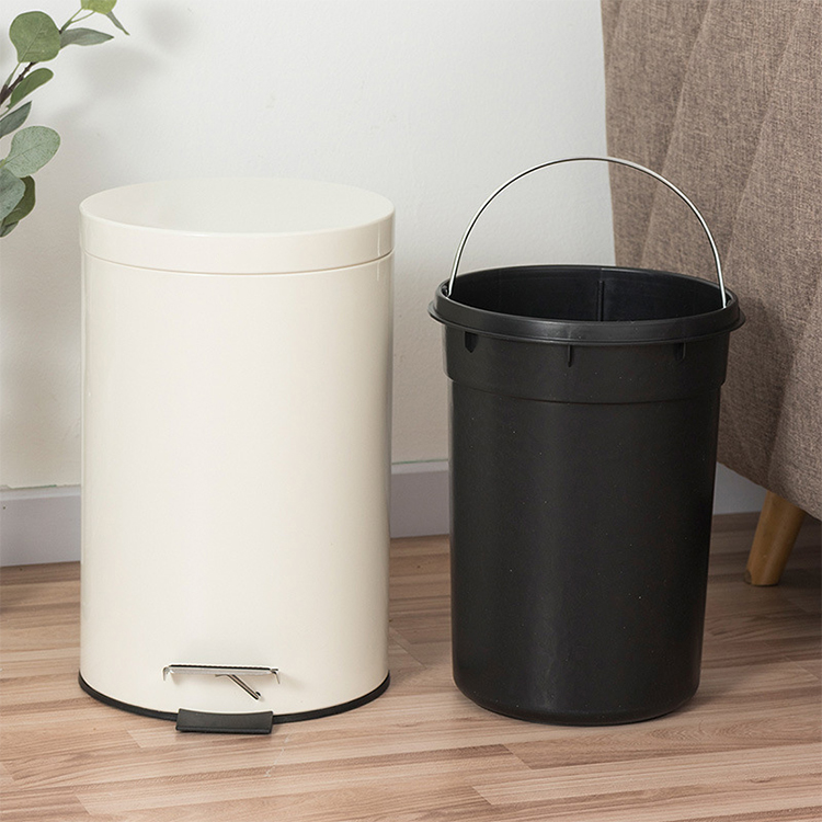 3L Roll Top Round Pedal Garbage Can