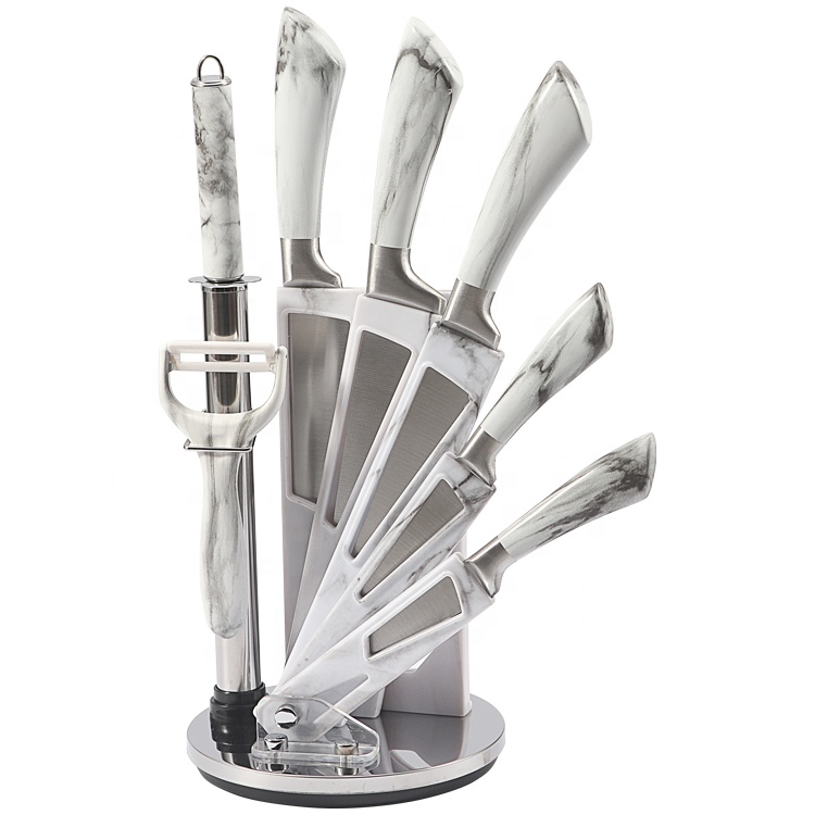Marble Hollow Potato Peeler 7pc Knife Set