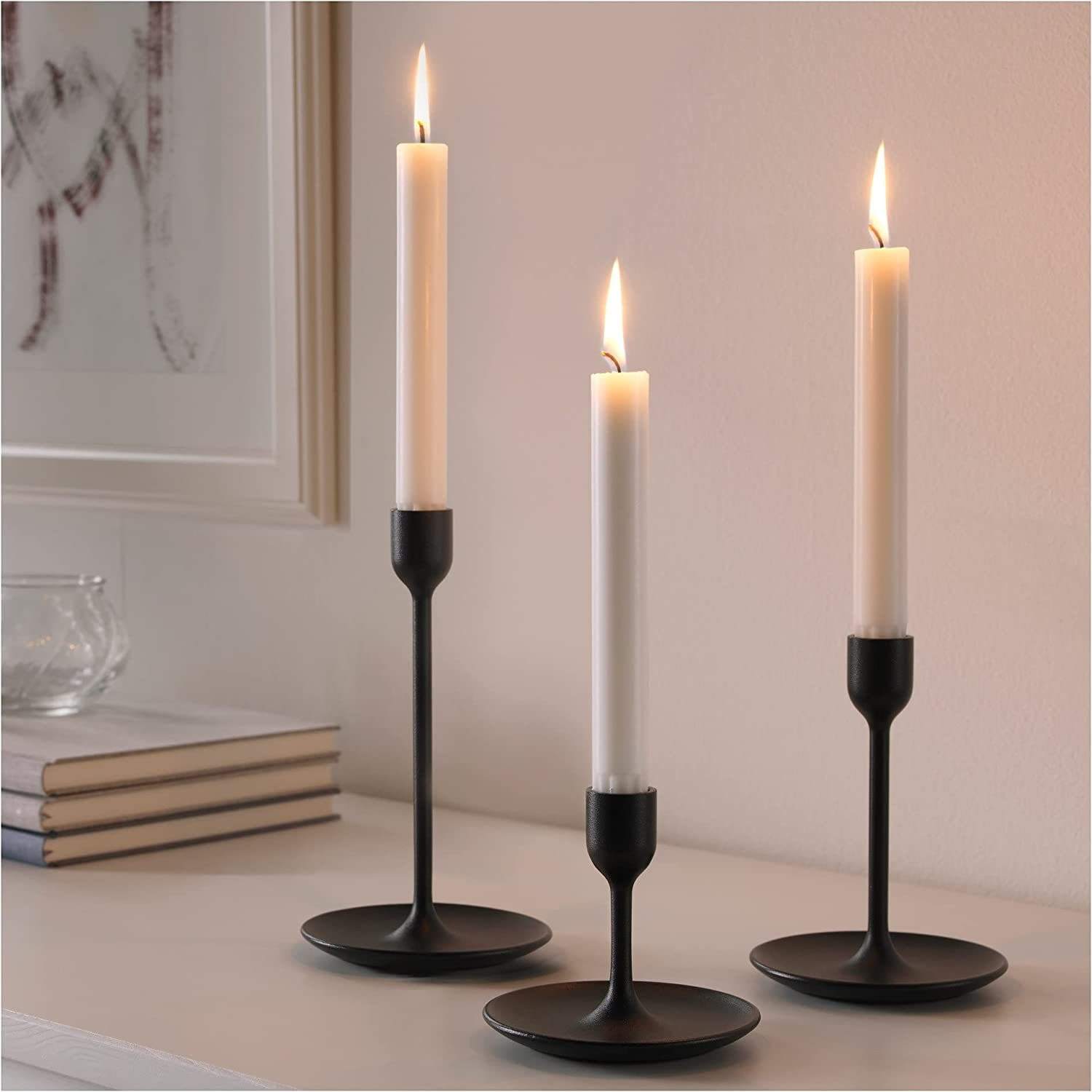 Black Metal Candle Holder Home Decor