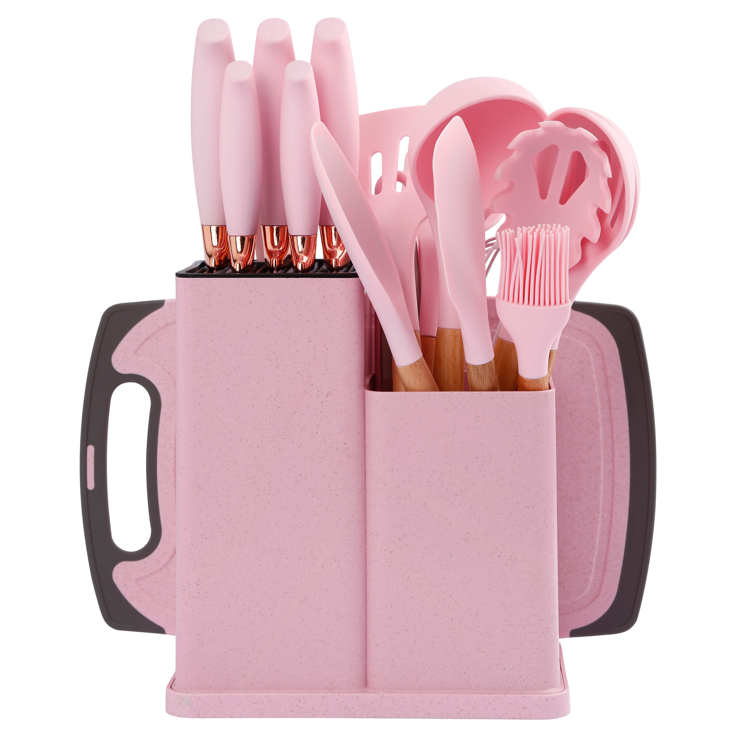 5 pcs Stainless Steel Kitchen Knife Set with Ceramic and Damascus
