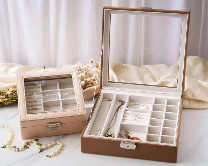 Velvet Jewelry Organizer Box