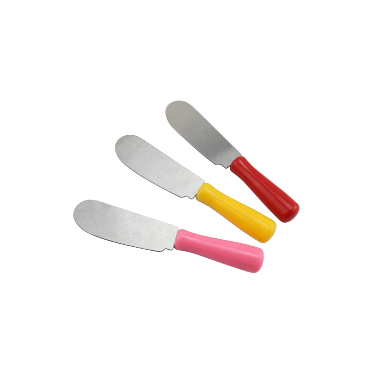 Mini Plastic Butter Knife, SS Handle