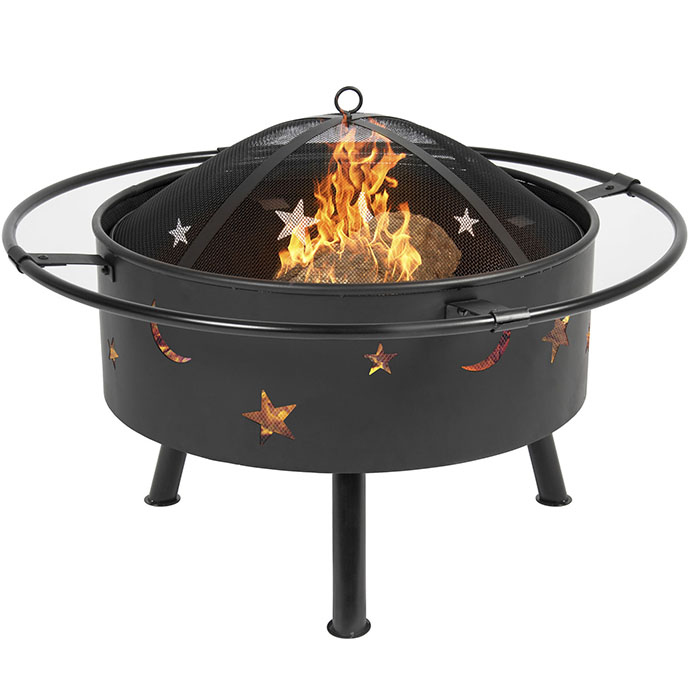 Stars & Moons Fire Pit BBQ
