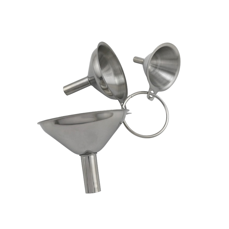 3pc Steel Mini Funnel PP Handle