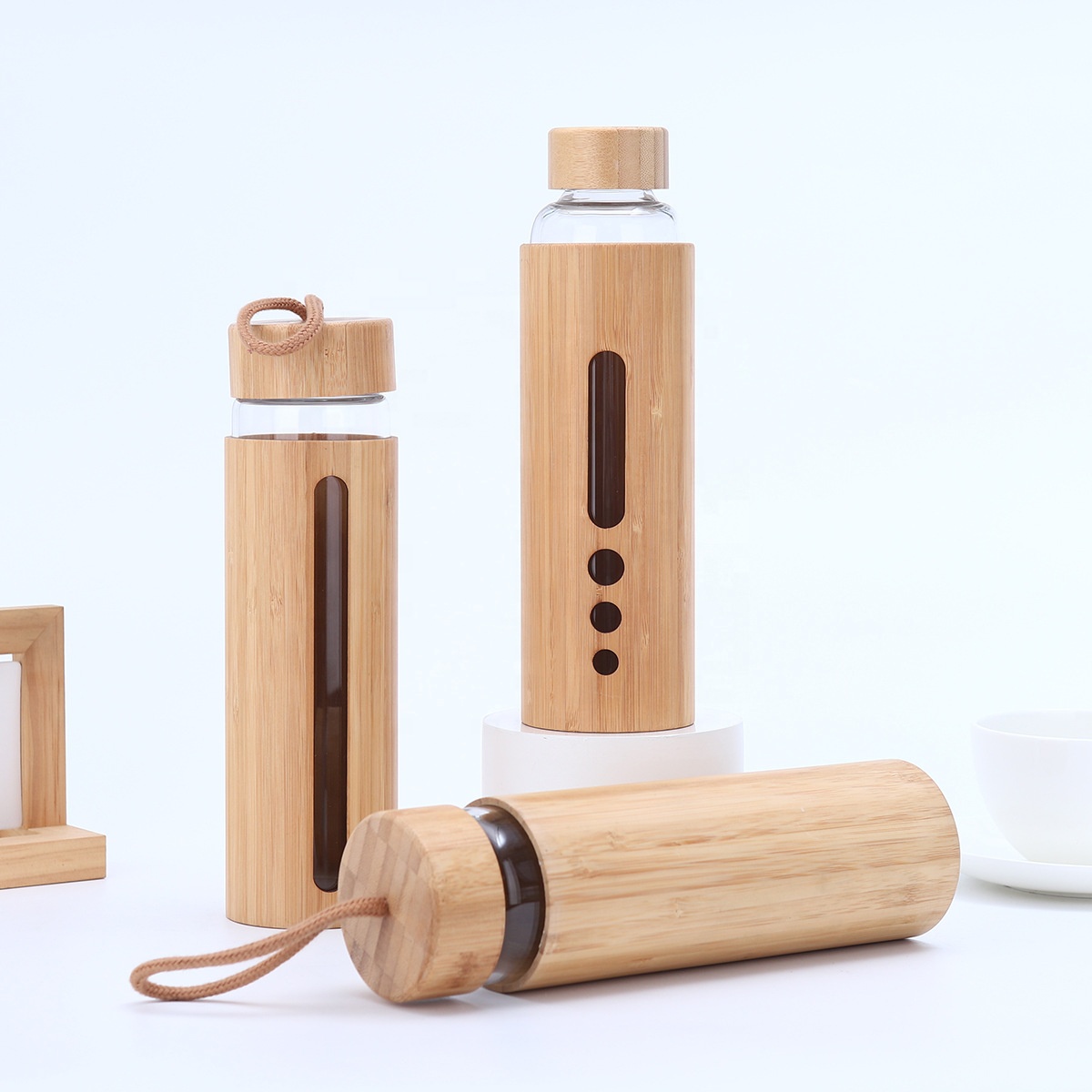 500ml Bamboo Shell Glass Bottle