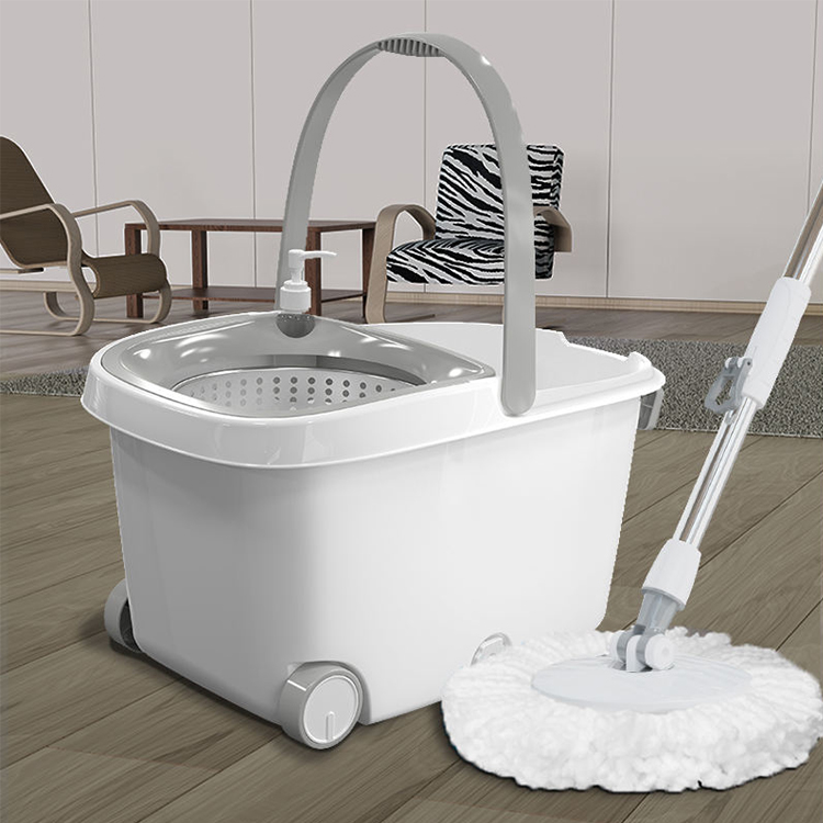Telescopic 360 Degree  Flat Mop & Wheel Bucket