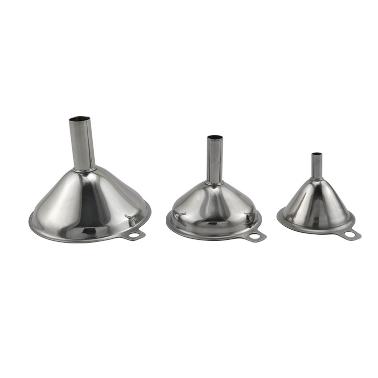 Set 3 Steel Mini Funnel Oil Strainer