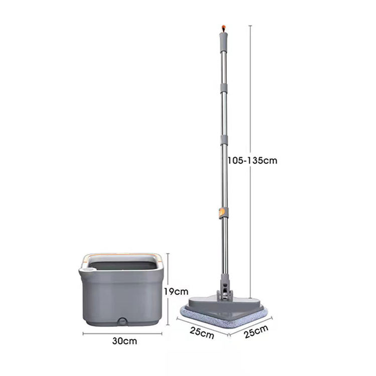 Telescopic Steel Flat Spin Mop