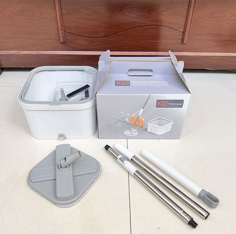 Telescopic Steel Flat Spin Mop & Bucket