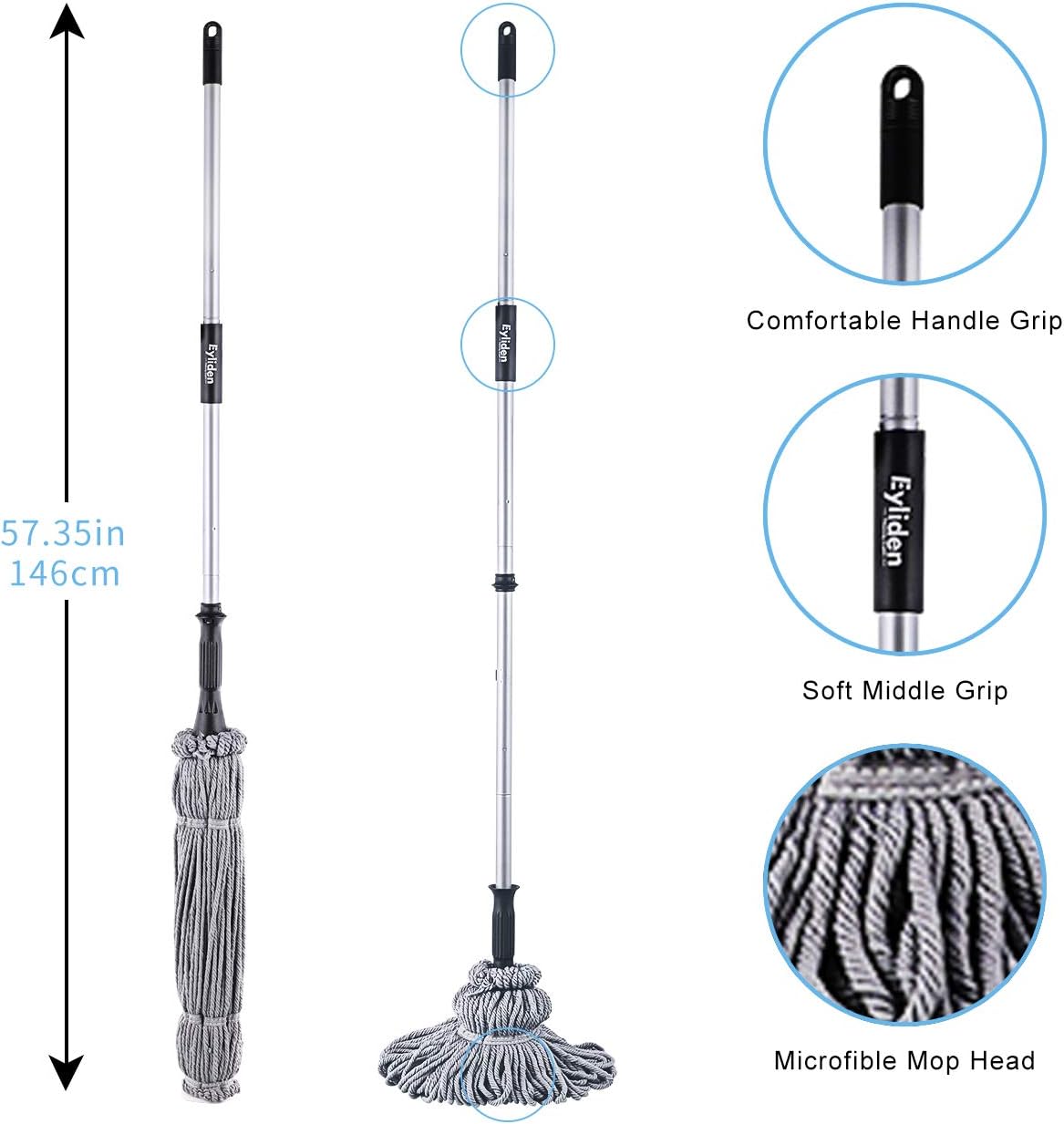 Commercial Twin Head Twist Microfiber Mop