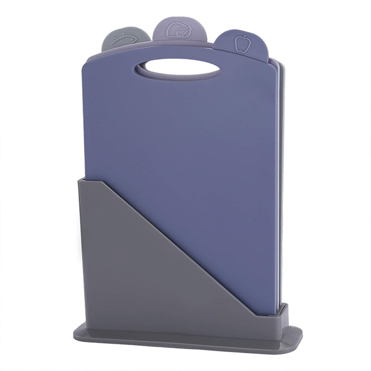 3Pcs Color Coded Cutting Board Set with Stand