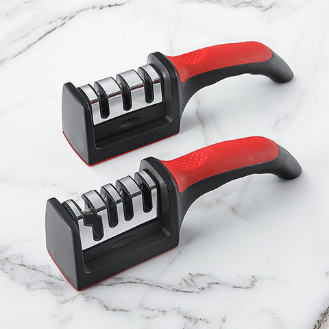Portable 3 Stage Manual Knife and Scissors Sharpener