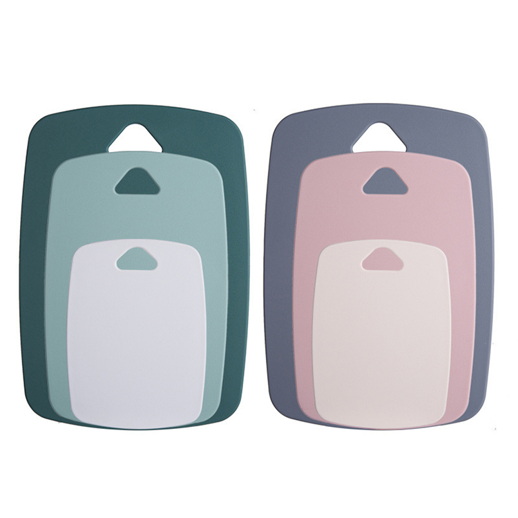 Reversible Color Coded Plastic Cutting Board Set