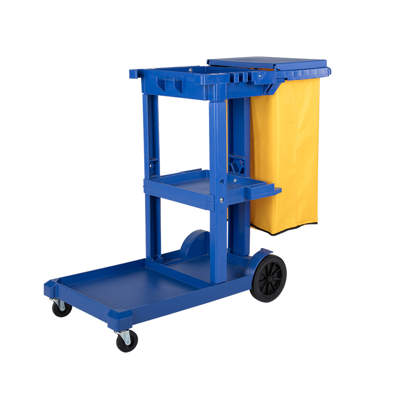 Gray Janitor Cart 25 Gallon Vinyl Bag