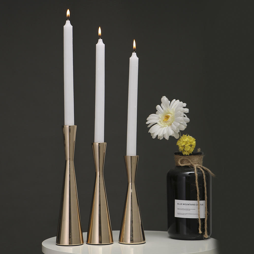 Rustic Gold Candlestick Holder Centerpiece