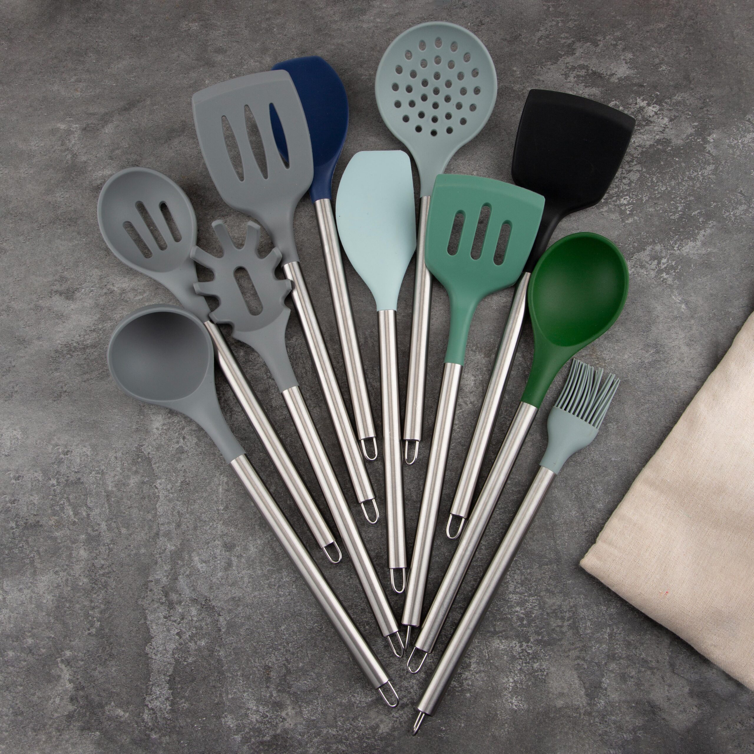 11 Piece Silicone Cooking Tools for Home