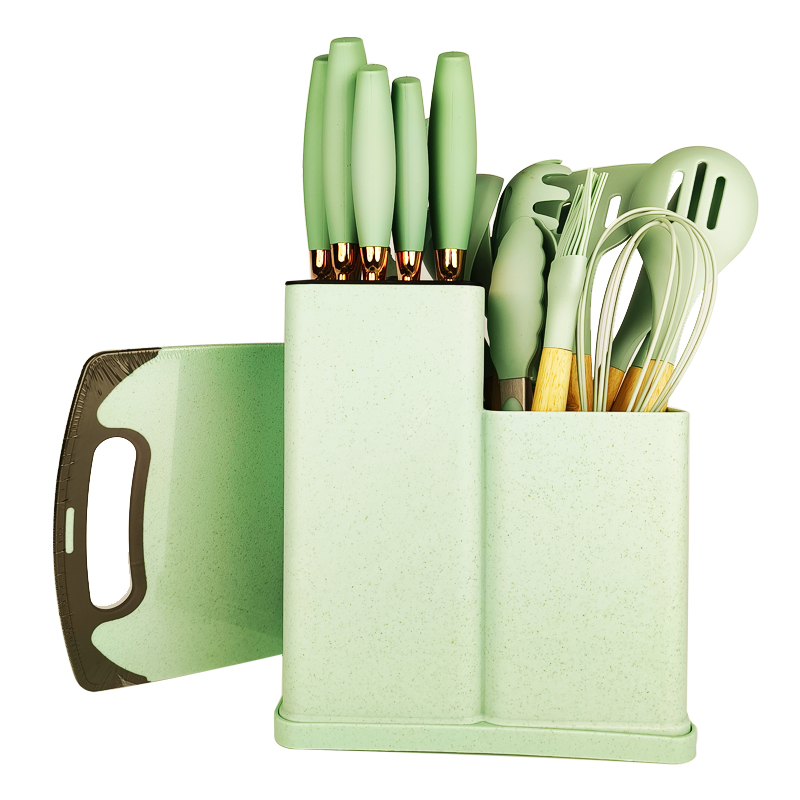 Wood-Handle Non-Stick Kitchen Utensils Set
