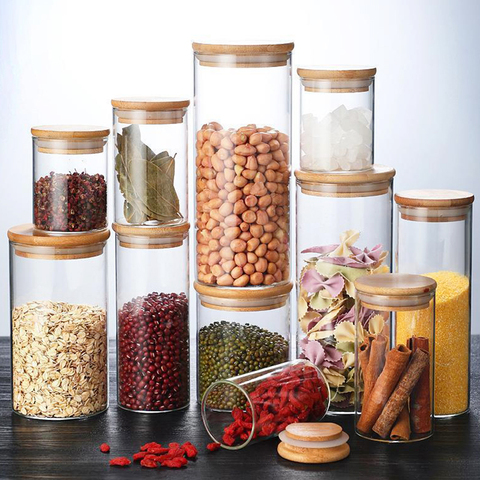 Glass Kitchen Jars Spice Set