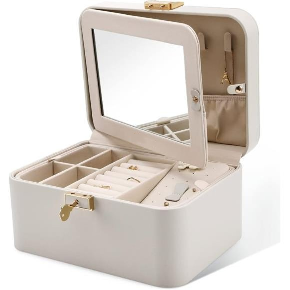 Mirror White Jewelry Box