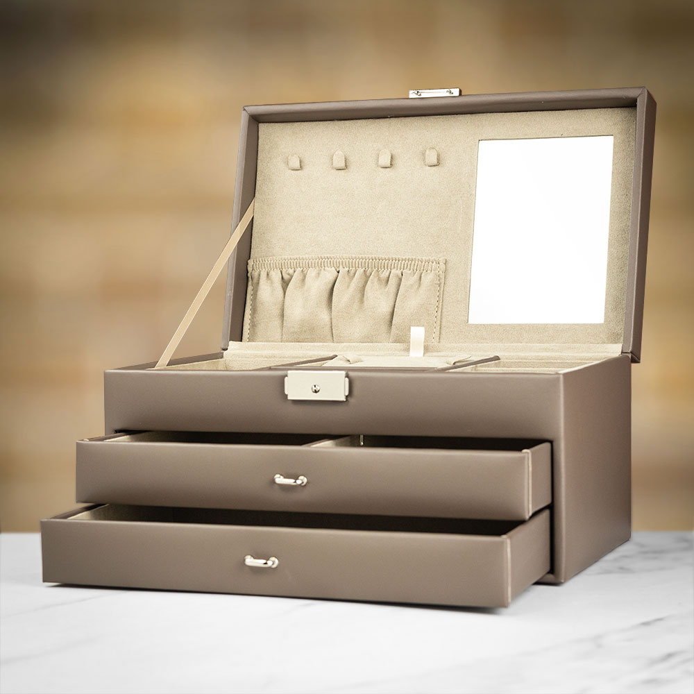 PU Leather Travel Jewelry Case