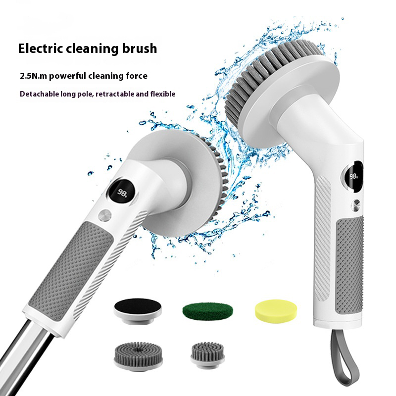 Long Rod Cordless Scrubber